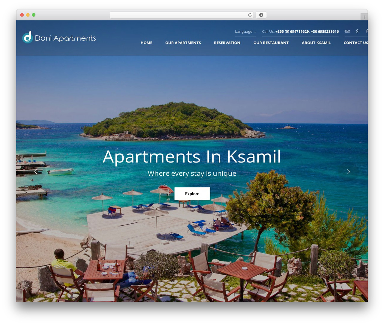 Sailing theme WordPress - doniapartments.com