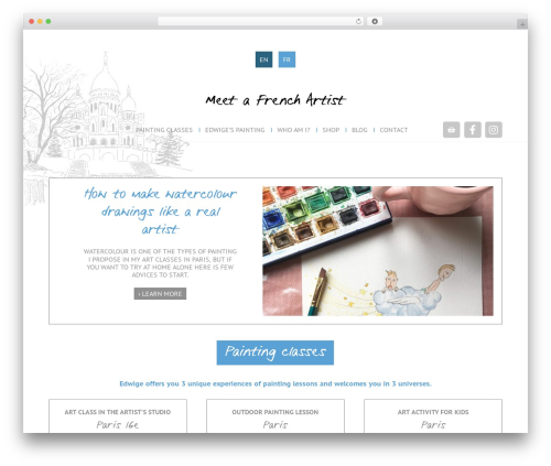 Storefront WordPress store theme - meetafrenchartist.com