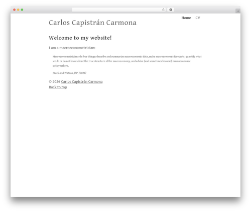 Super Minimal theme WordPress - carloscapistran.com