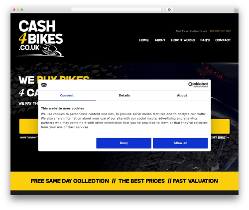 Theme WordPress Visual Composer Starter (updates disabled) - cash4bikes.co.uk