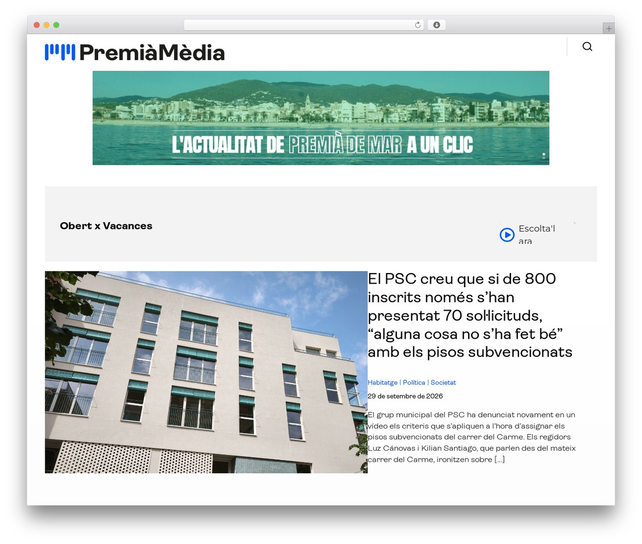 WordPress theme Genium Theme - premiamedia.cat