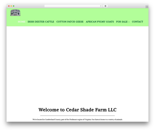 Best WordPress theme Create - cedarshadefarm.com