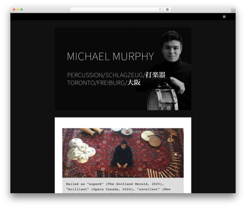 Singl WordPress website theme - murphy-percussion.com