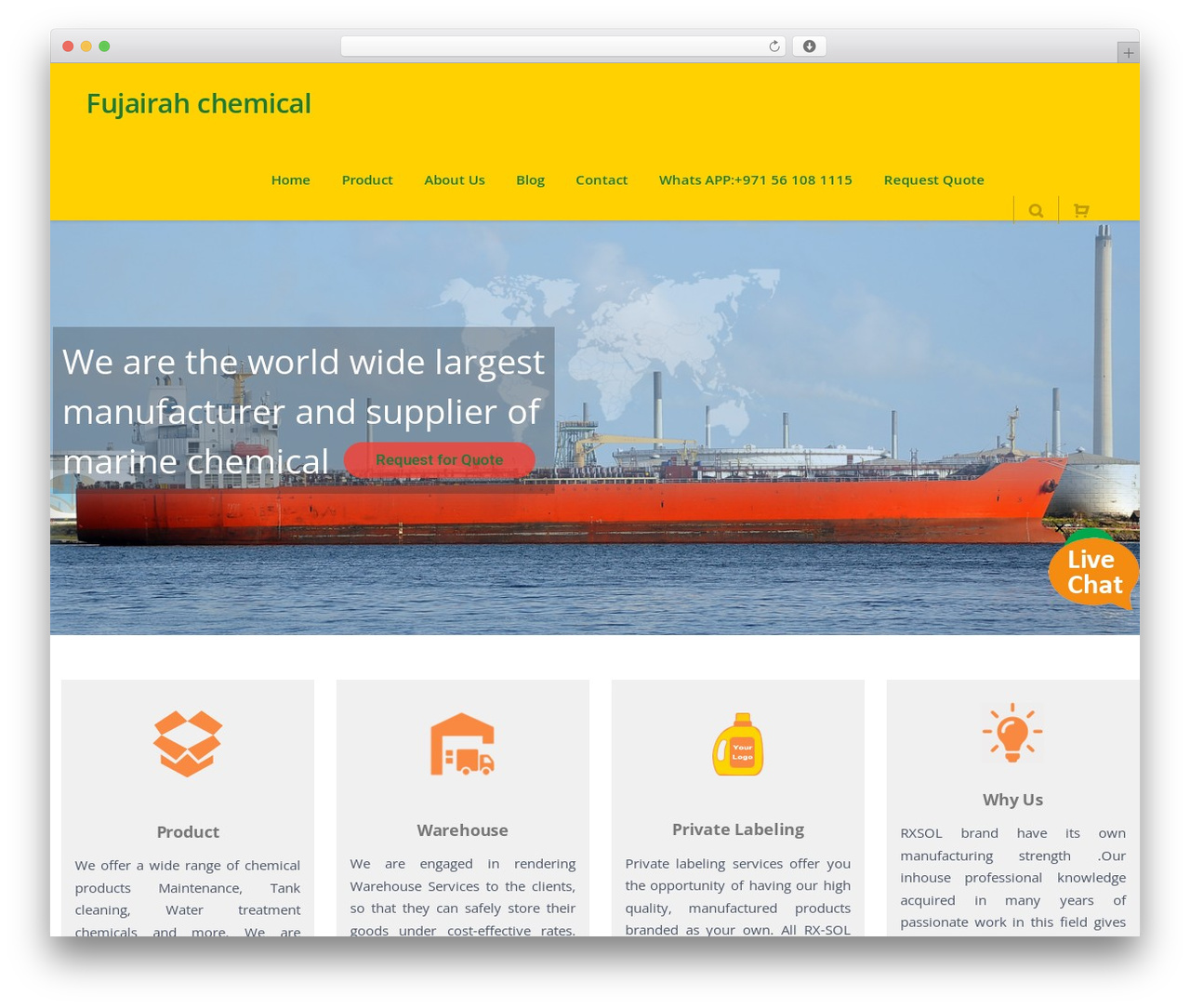 WordPress theme Converio - fujairahchemical.com