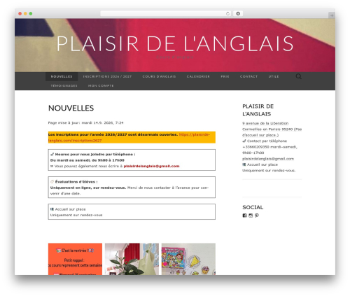 WordPress theme Suits - plaisirdelanglais.com