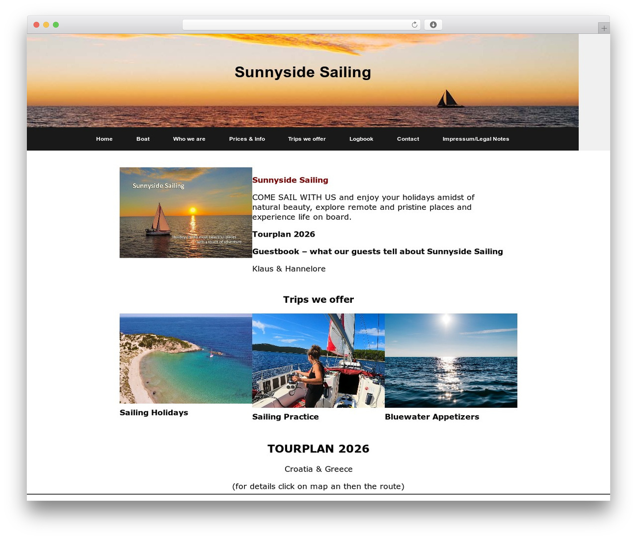 Theme WordPress Responsive Webseite - sunnyside-sailing.com
