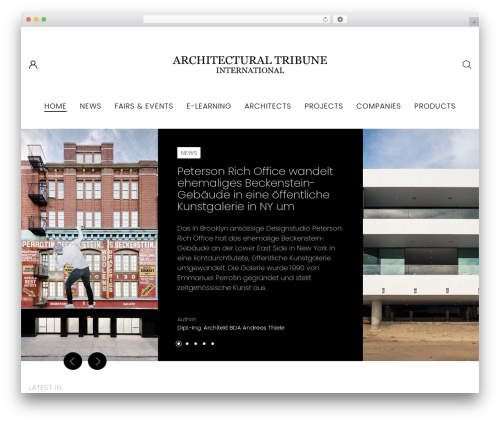 WordPress theme ATI - architectural-tribune.com