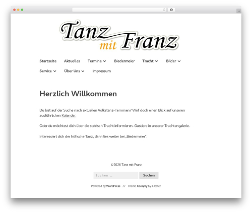 XSimply theme WordPress free - tanz-mit-franz.at