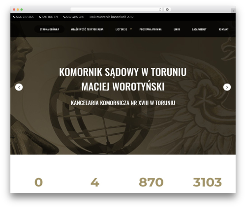 Strona modułowa WordPress website theme - komornik-torun.com