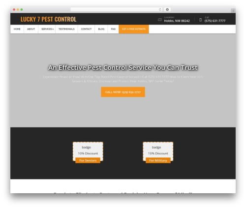 Theme WordPress Divi - lucky7pestcontrol.com