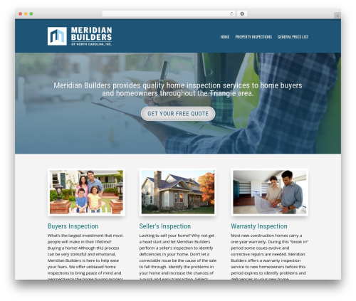 WordPress theme Divi - meridianbuildersnc.com