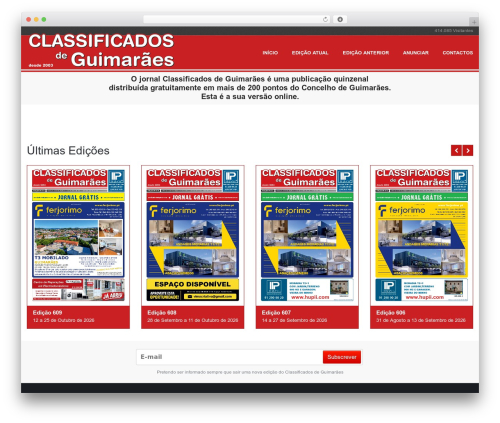 WordPress theme Startup - classificadosdeguimaraes.com