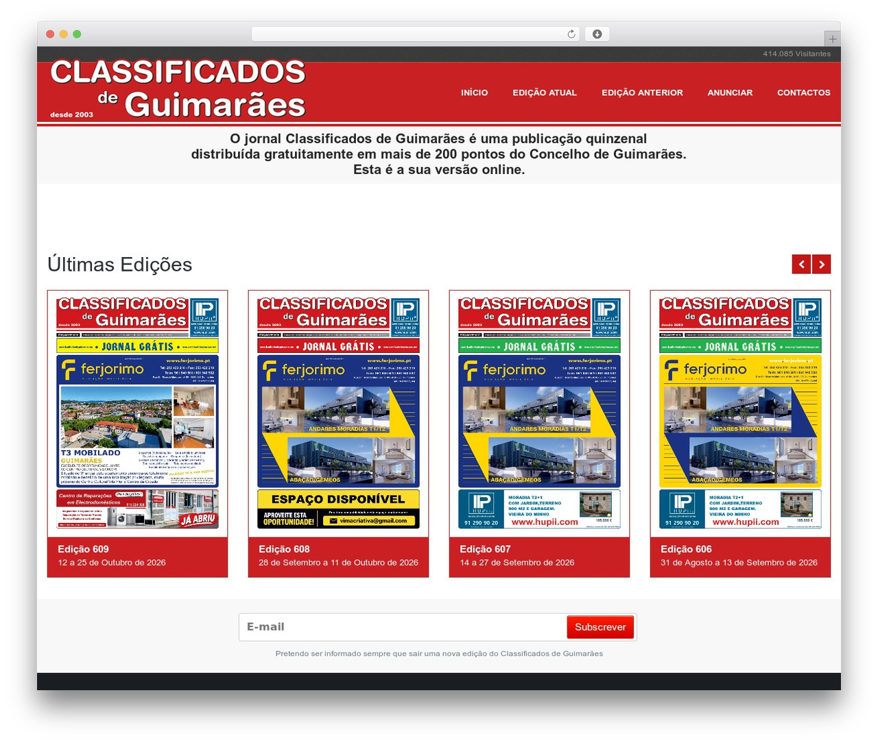 WordPress theme Startup - classificadosdeguimaraes.com