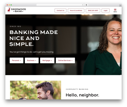 Deerwood WordPress theme - deerwoodbank.com