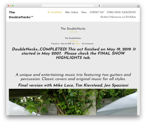 Impressive WordPress theme - thedoublenecks.com