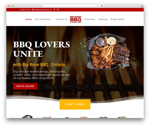 WordPress theme Divi - bigbonebbq.ca
