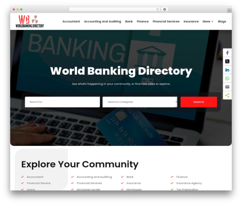 WordPress theme Divi - worldbankingdirectory.com