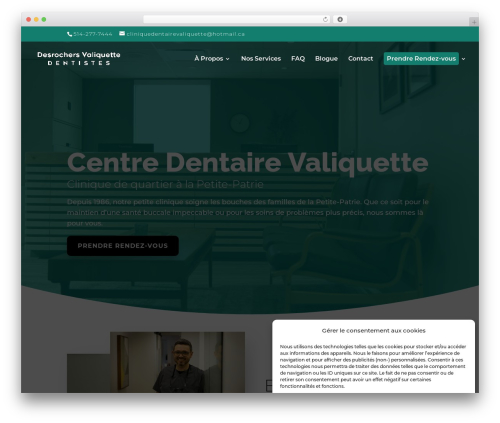 WordPress theme Divi - desrochersvaliquettedentistes.com