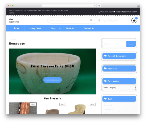 WP Shop Woocommerce WordPress ecommerce theme - karefineworks.com