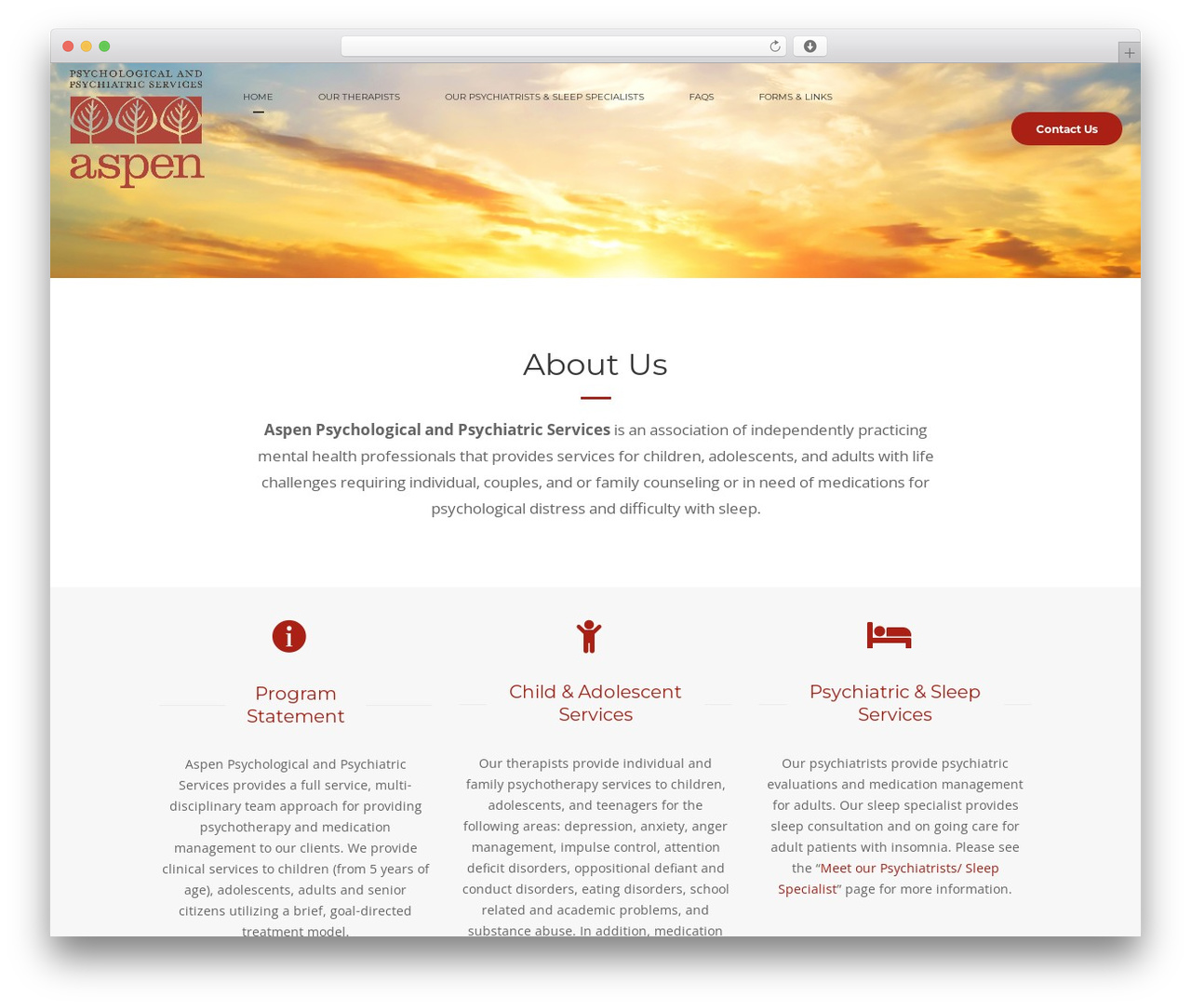 Deploy WordPress theme - aspenpsychological.com