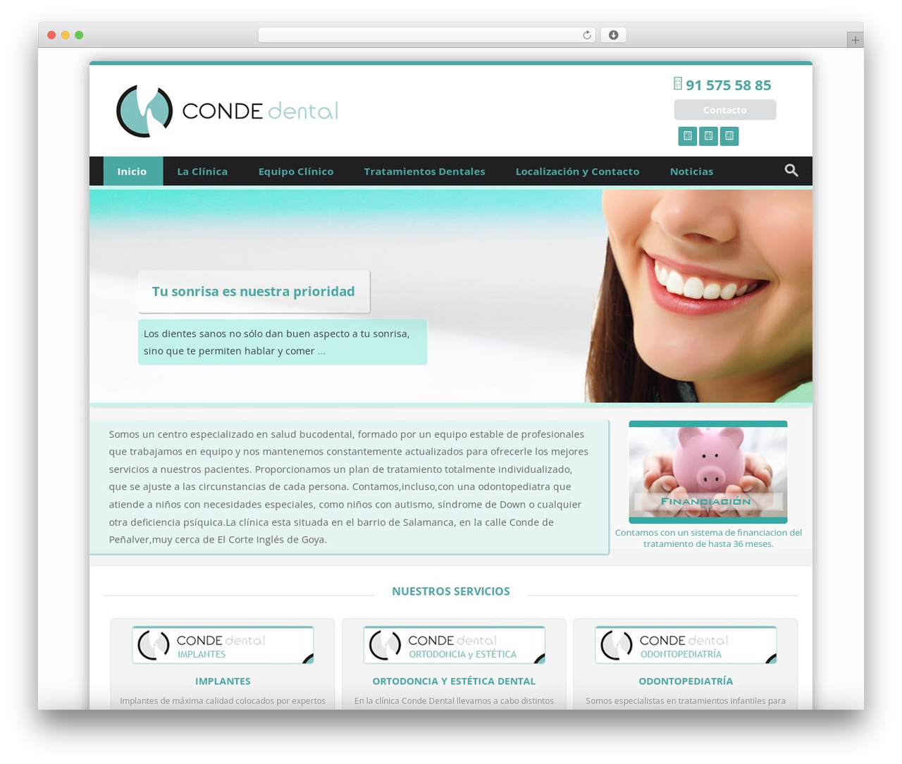 DiscoveryPro WordPress theme - condedental.com