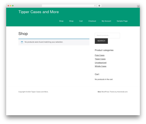 Beta WordPress theme - tippercaseandmore.com