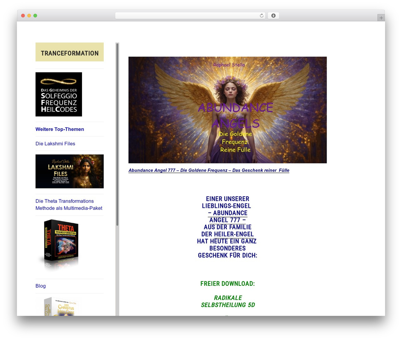 Blask WordPress theme - tranceformation.org