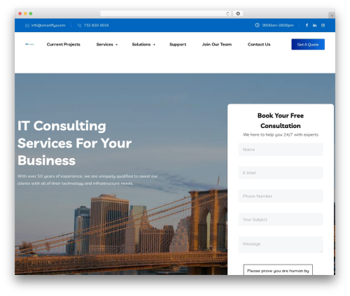 Braintech company WordPress theme - smartflys.com