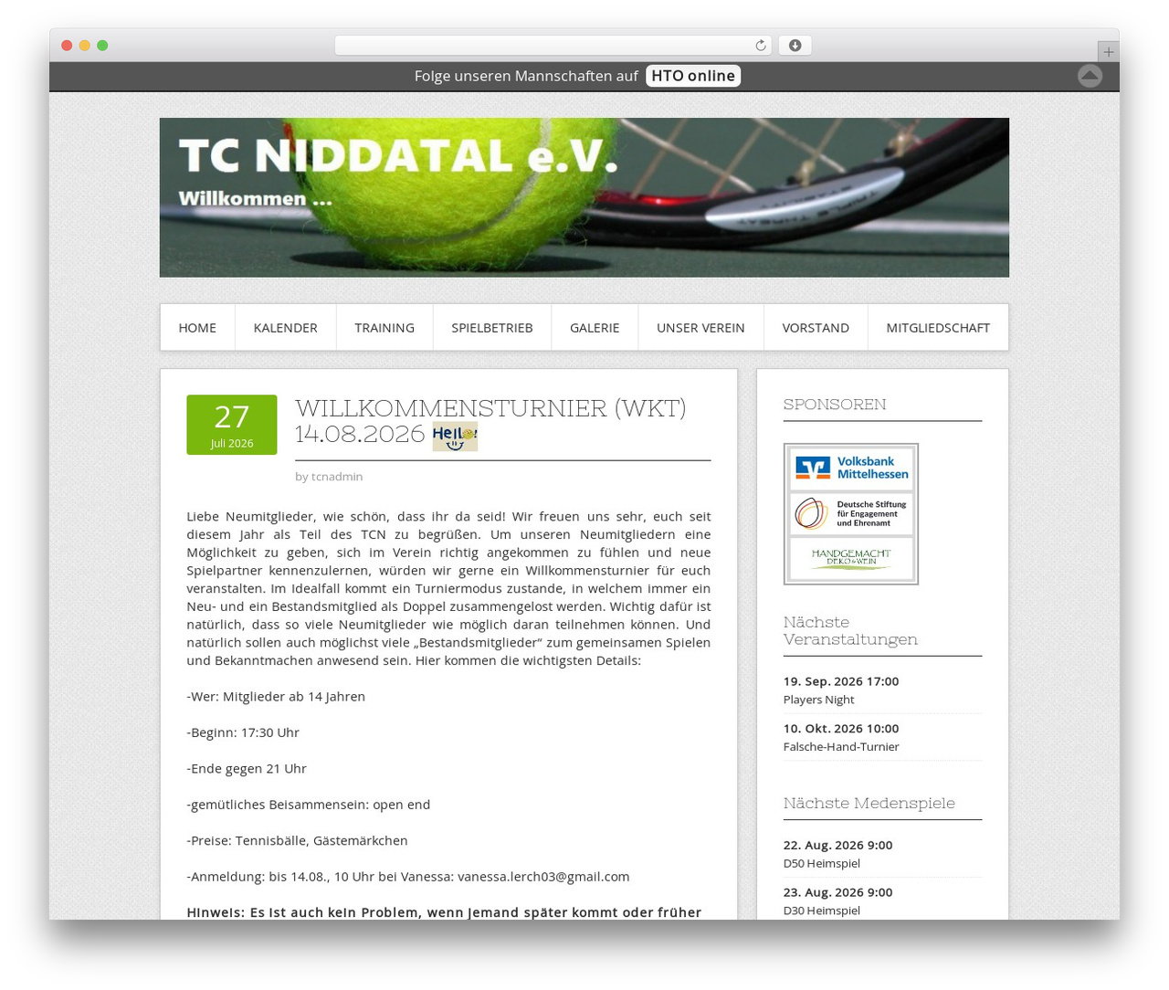 Contango WordPress theme - tc-niddatal.de