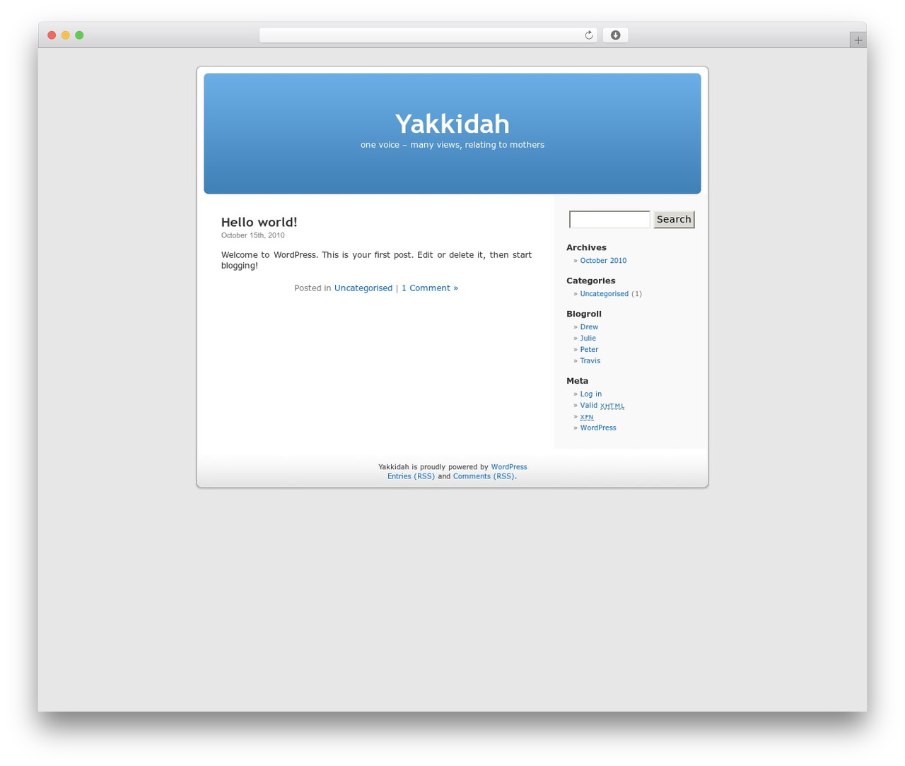 Default theme WordPress - terryreid.info