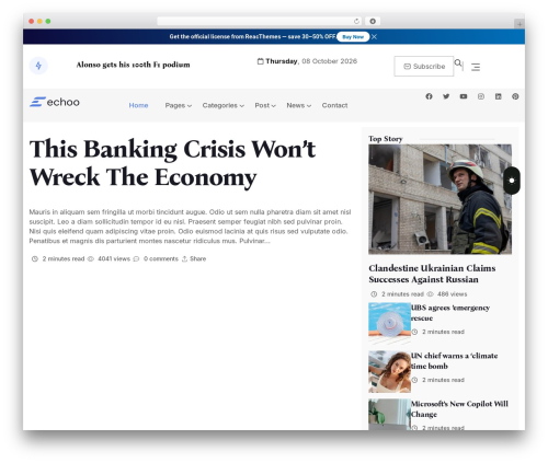 Rt notice bar WordPress plugin - echo.themewant.com