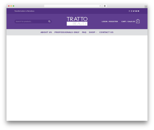 Flatsome WordPress theme - trattobeauty.com