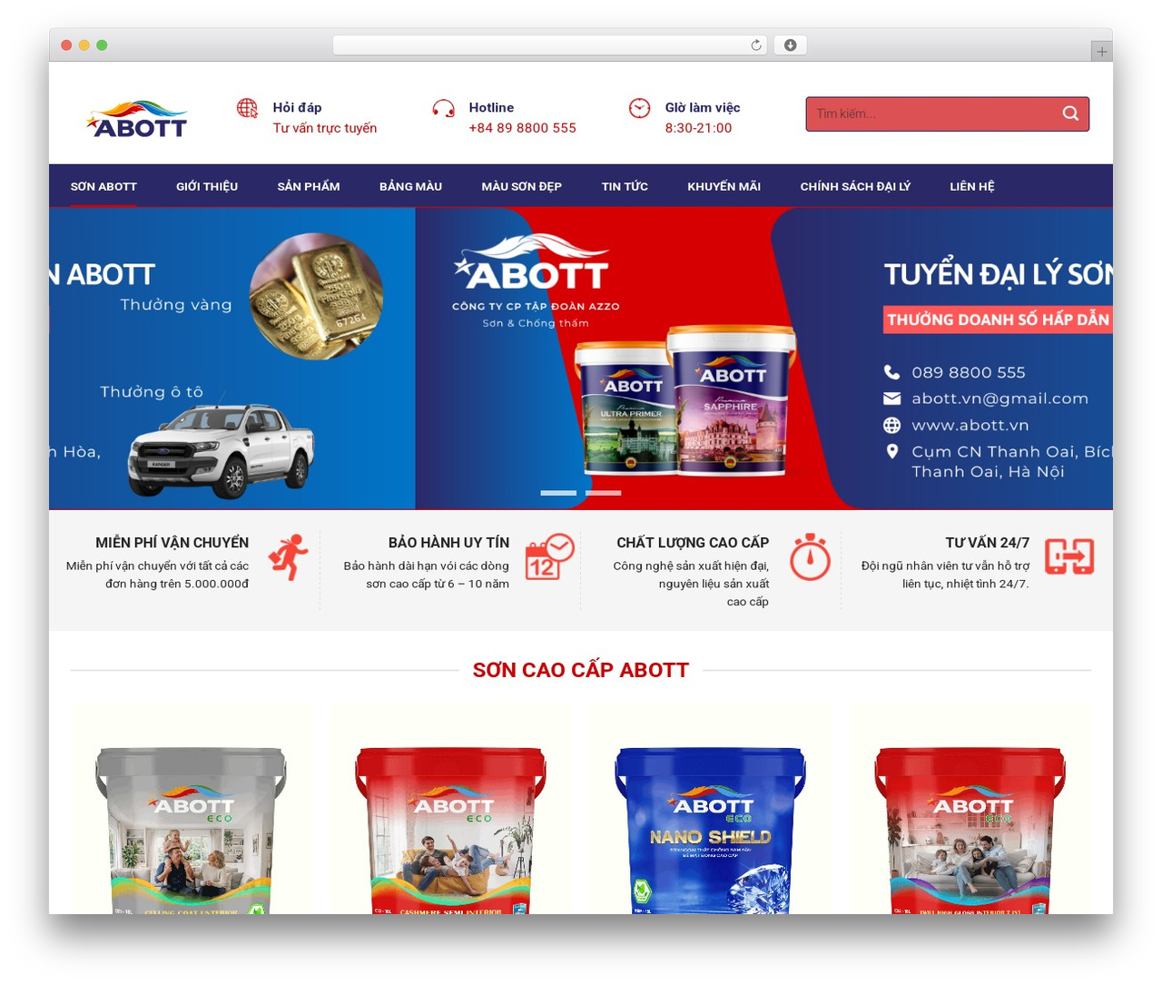 Flatsome WordPress theme design - abott.vn