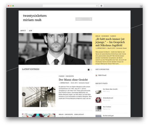 Sight theme WordPress - twentysixletters.de