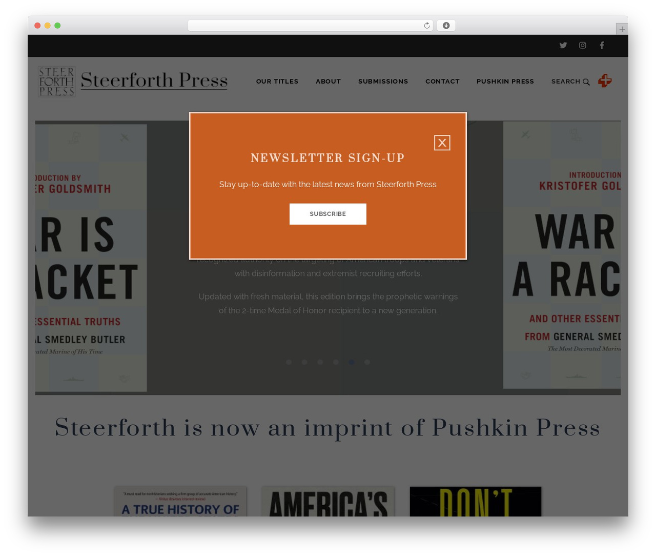 Steerforth Press theme WordPress - steerforth.com