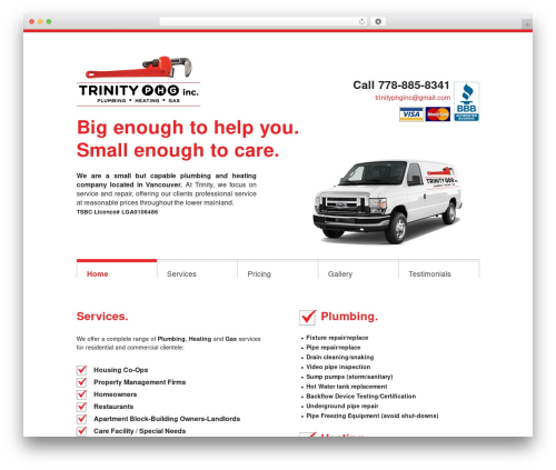 Trinity PHG WordPress theme - trinityphg.com