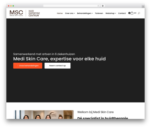 WordPress theme Divi - mediskincare.nl