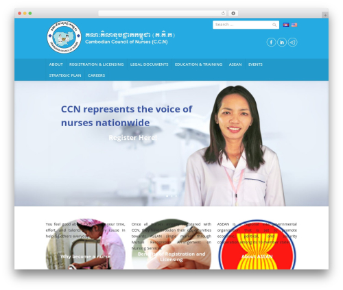 Codingate WP theme - cambodiancouncilofnurse.com