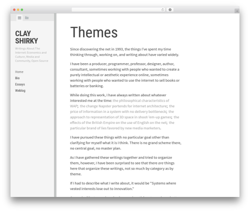WordPress theme Editor - shirky.com