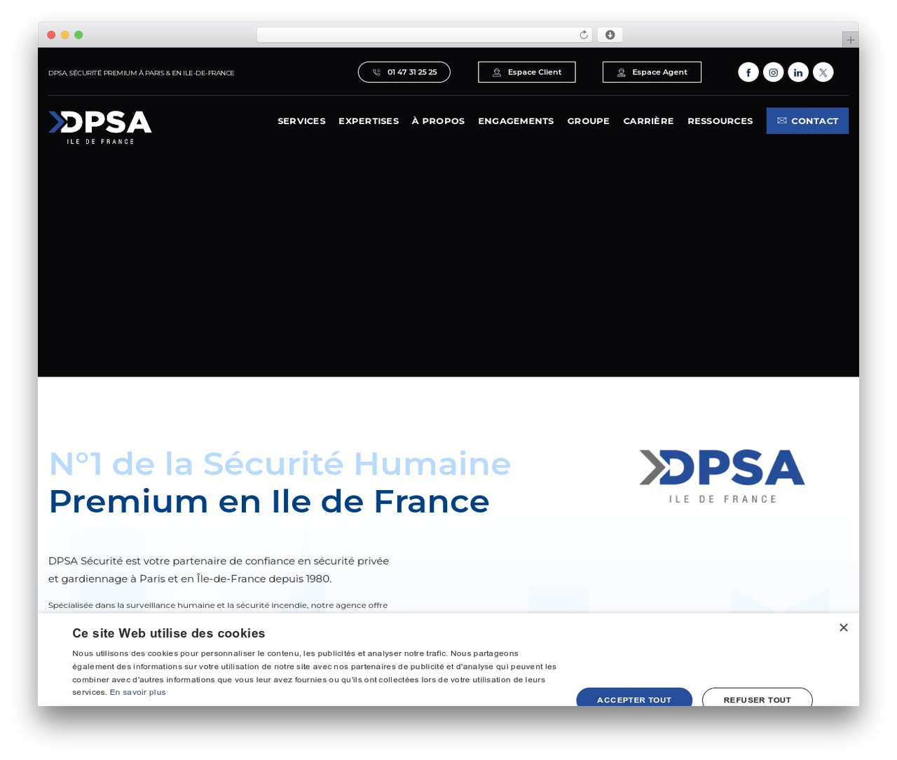 Scape WordPress theme - www.dpsa-securite.fr