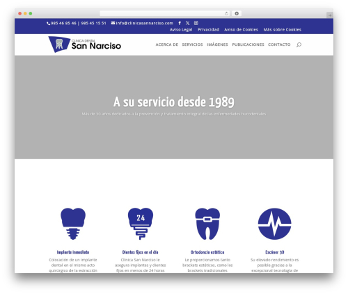 WordPress theme CSN - clinicasannarciso.com