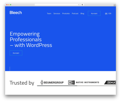 WordPress theme Flynt - bleech.de