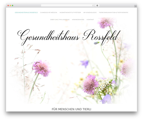 Flora theme WordPress - gesundheitshaus-rossfeld.ch