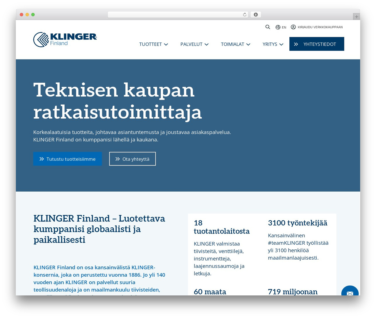 Klinger theme WordPress - klinger.fi