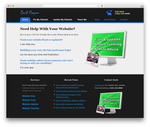 Shape theme WordPress - websitehelpfromzach.com