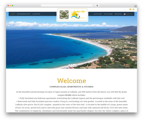 Sun Resort WordPress theme - nikistudioslefkada.com