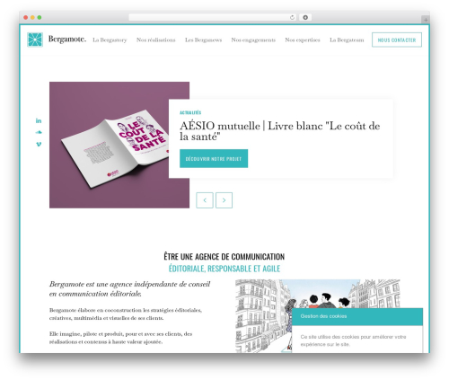Vingtcinq WordPress theme - agencebergamote.com