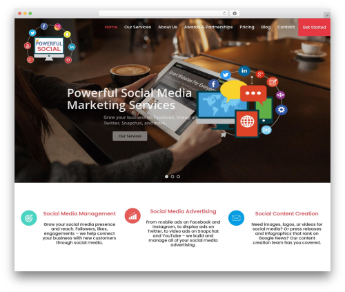 WordPress theme SEOEngine - powerfulsocial.com