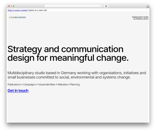 Bricks WordPress theme - vicexversa.com