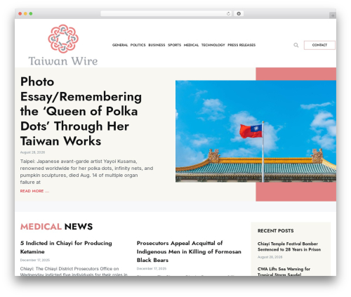 Theme WordPress GeneratePress - taiwanwire.com